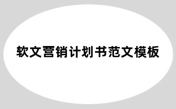 软文营销计划书范文模板
