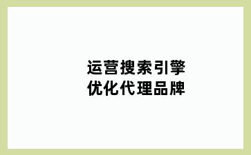 运营搜索引擎优化代理品牌
