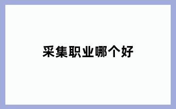 采集职业哪个好