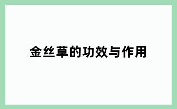 金丝草的功效与作用