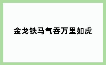 金戈铁马气吞万里如虎