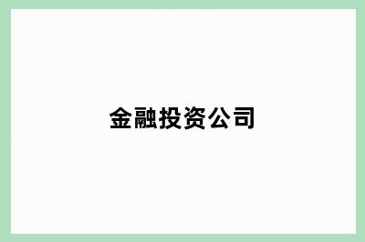 金融投资公司
