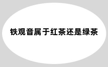 铁观音属于红茶还是绿茶