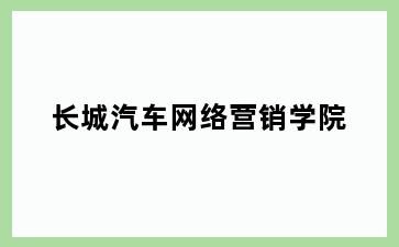 长城汽车网络营销学院