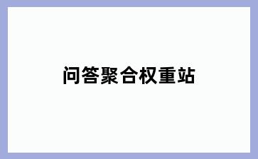 问答聚合权重站