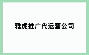 雅虎推广代运营公司