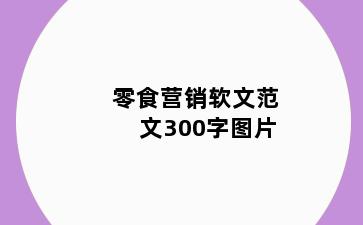 零食营销软文范文300字图片