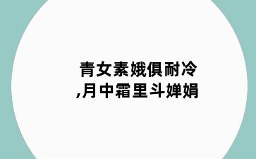 青女素娥俱耐冷,月中霜里斗婵娟
