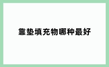 靠垫填充物哪种最好