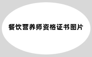餐饮营养师资格证书图片