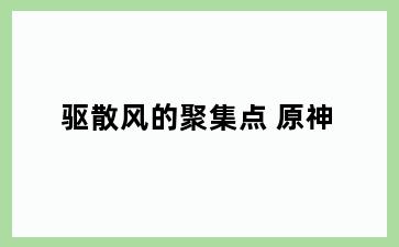 驱散风的聚集点 原神