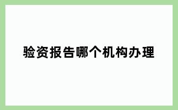 验资报告哪个机构办理