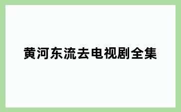 黄河东流去电视剧全集