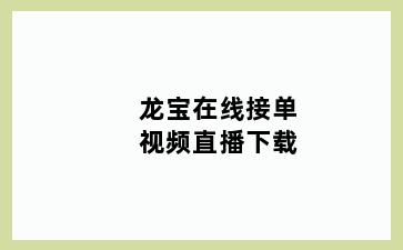 龙宝在线接单视频直播下载