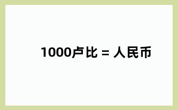 1000卢比 = 人民币