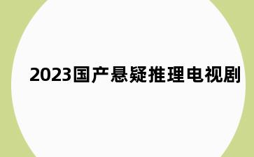 2023国产悬疑推理电视剧