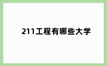 211工程有哪些大学