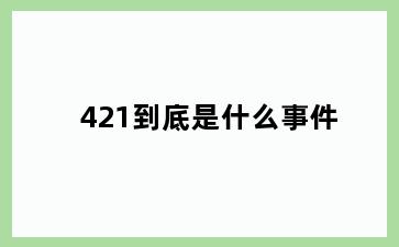421到底是什么事件