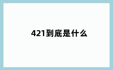 421到底是什么