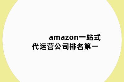 amazon一站式代运营公司排名第一