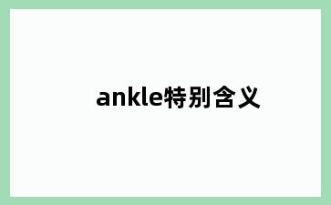 ankle特别含义