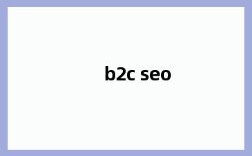 b2c seo