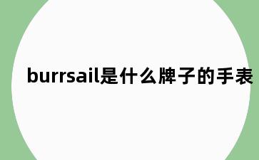 burrsail是什么牌子的手表
