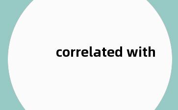 correlated with