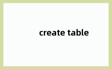 create table
