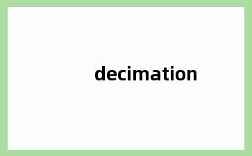 decimation