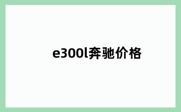 e300l奔驰价格