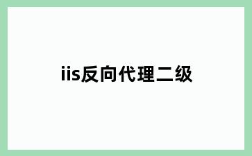 iis反向代理二级