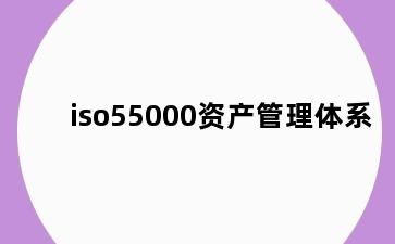 iso55000资产管理体系
