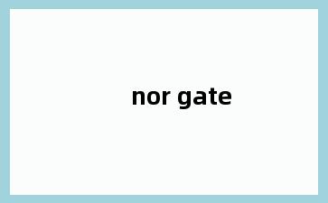 nor gate
