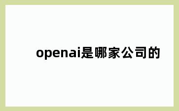 openai是哪家公司的
