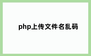 php上传文件名乱码