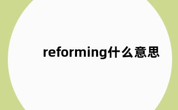 reforming什么意思