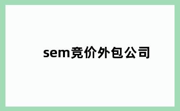 sem竞价外包公司