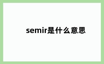 semir是什么意思