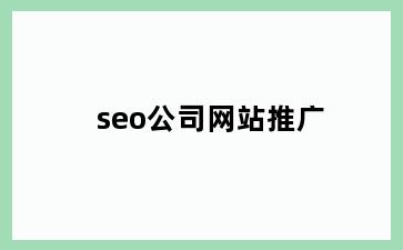 seo公司网站推广