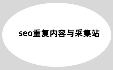 seo重复内容与采集站