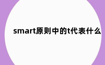 smart原则中的t代表什么