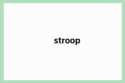 stroop