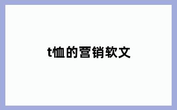 t恤的营销软文