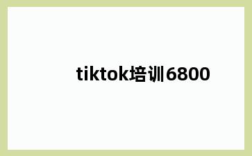 tiktok培训6800