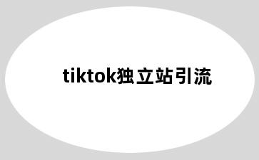 tiktok独立站引流