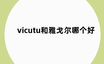 vicutu和雅戈尔哪个好