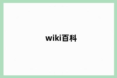 wiki百科