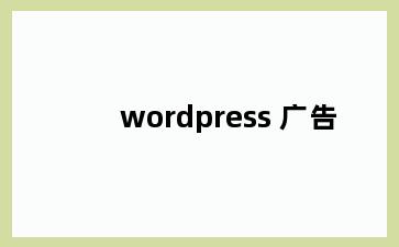 wordpress 广告