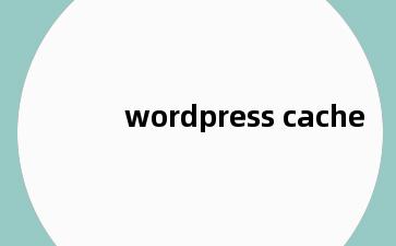 wordpress cache
